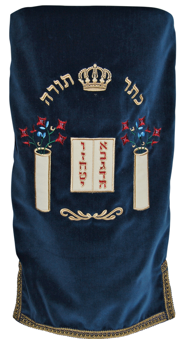 Prestige Velvet Torah Mantel — Luchos Design, Classic Collection (TM30-NV)