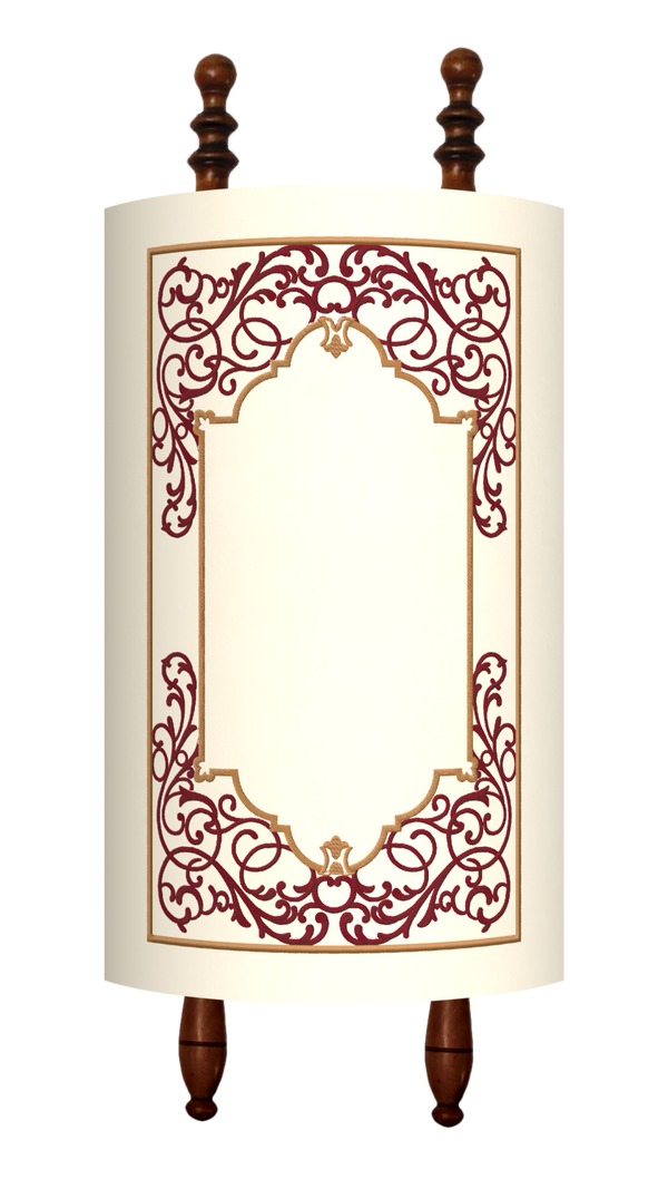 Prestige Exclusive Velvet Torah Mantel (TM70-WH)