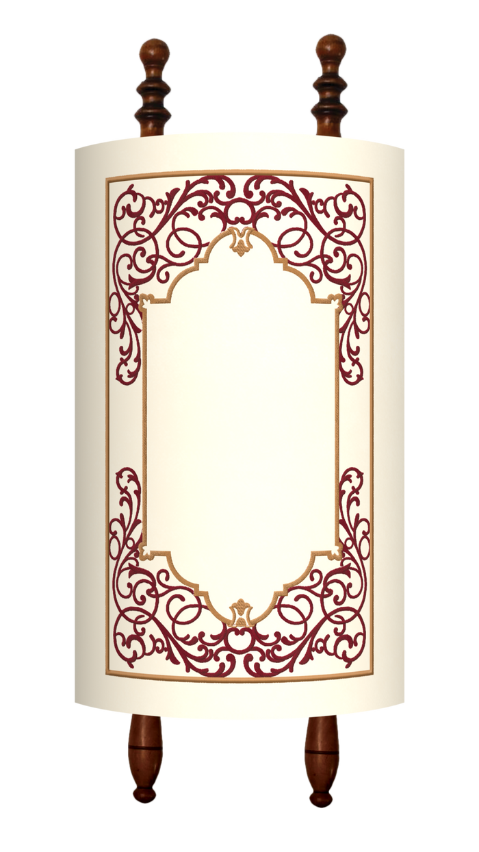 Prestige Exclusive Velvet Torah Mantel (TM70-WH)
