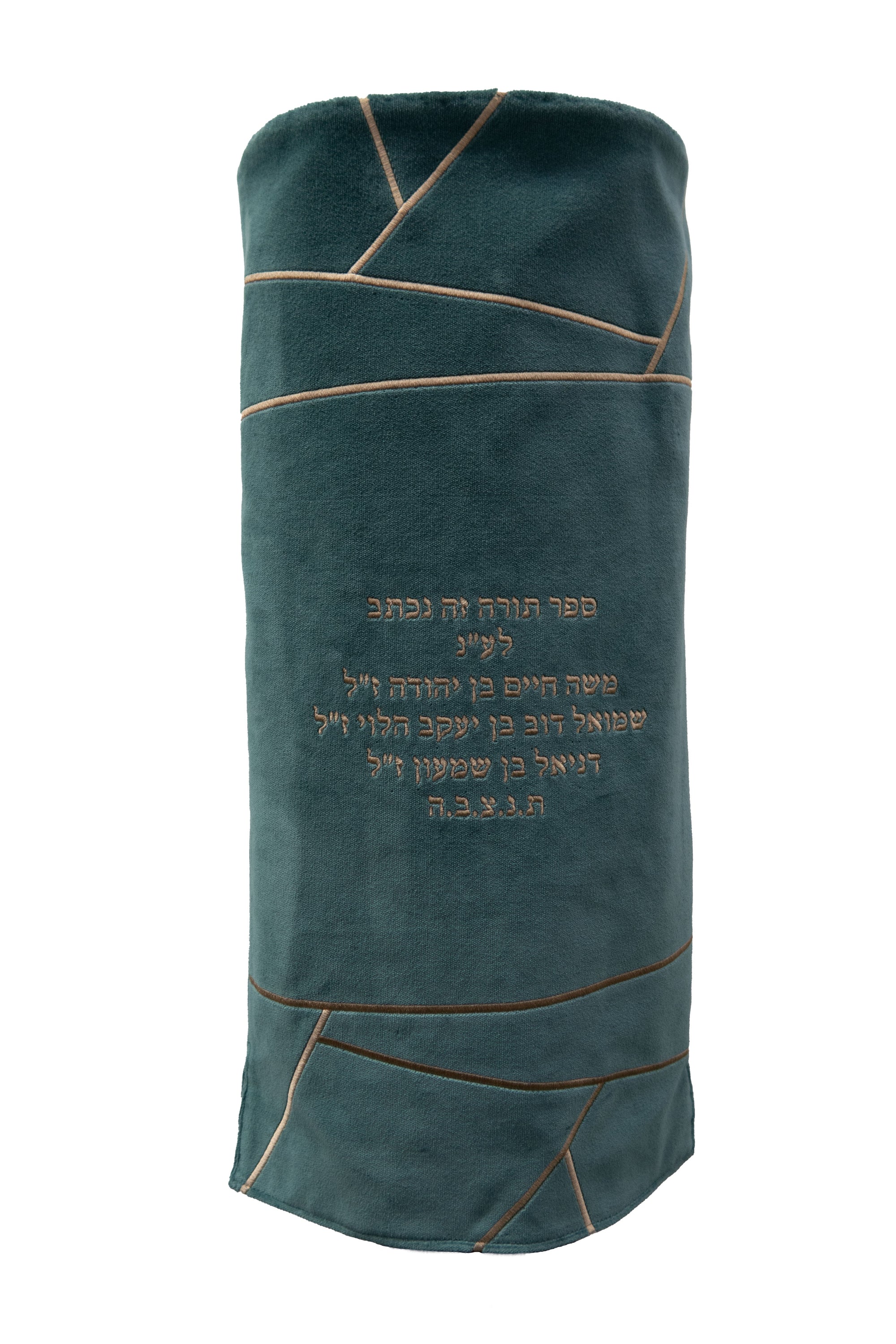 Prestige Velvet Torah Mantel — Geometric Design, Prestige Collection (TM740-TL)
