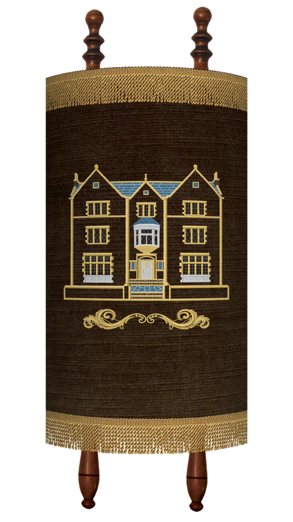 Prestige Velvet Torah Mantel — 770 Design, Classic Collection (TM770-BR)