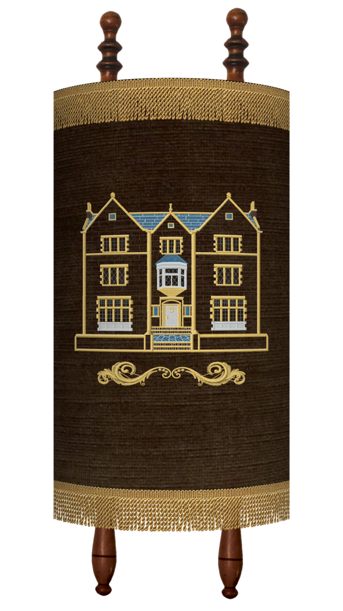 Prestige Velvet Torah Mantel — 770 Design, Classic Collection (TM770-BR)
