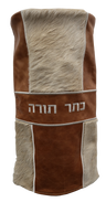 Prestige Velvet Torah Mantel — Colorblock Design, Premier Collection (TM775-TN)