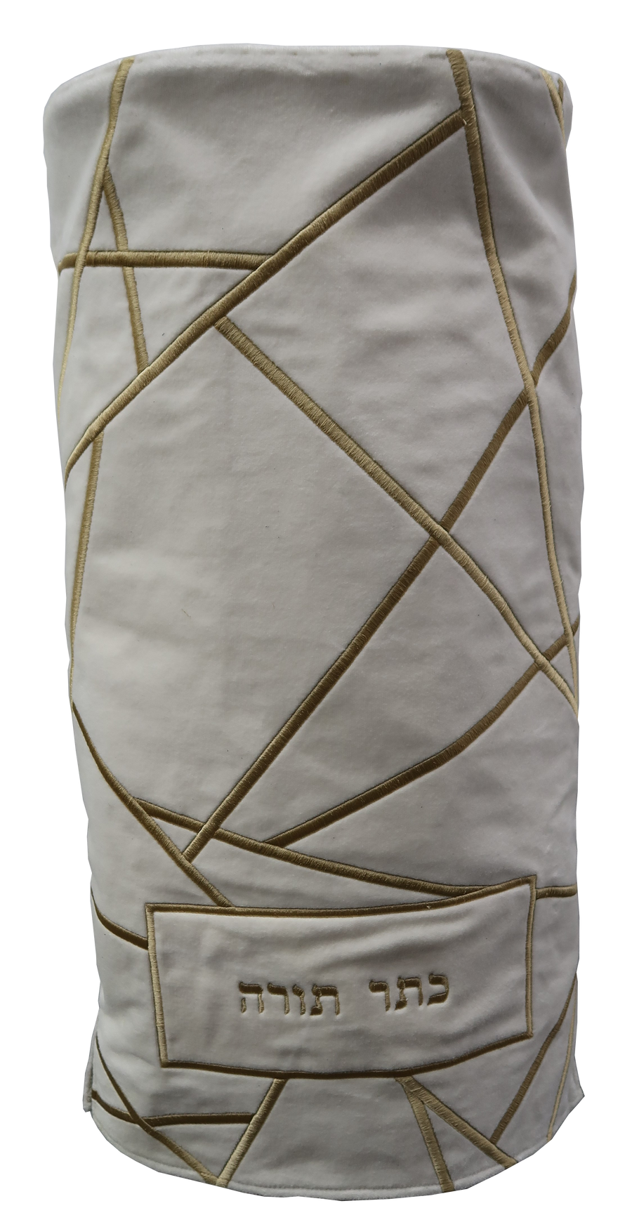 Personalization preview — Velvet Torah Mantel — Geometric Design, Prestige Collection
