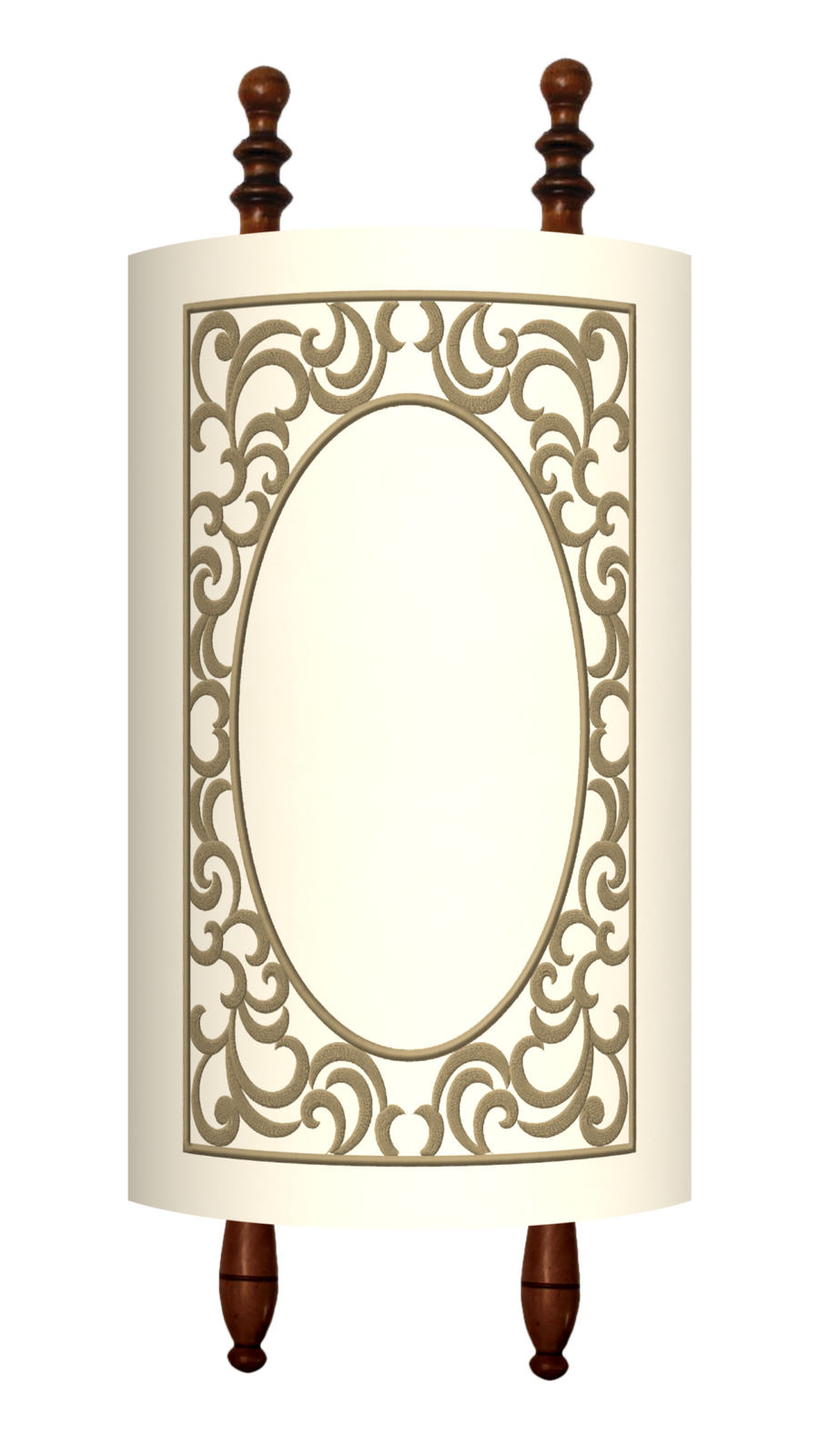 Personalization preview — Velvet Torah Mantel — Geometric Design, Exclusive Collection