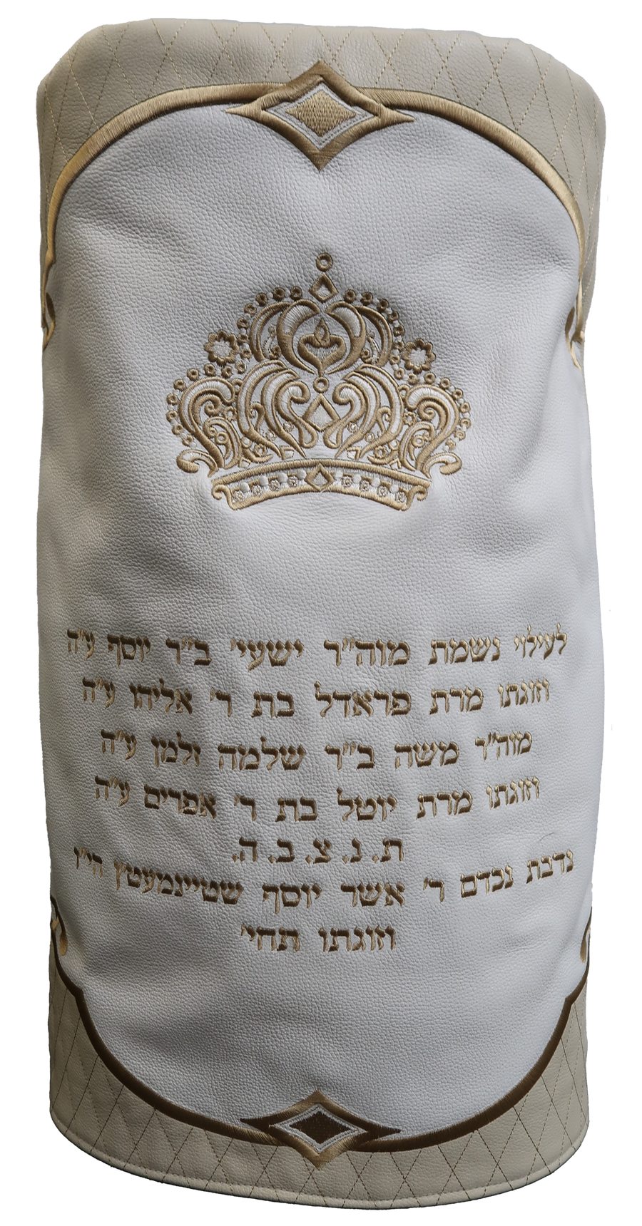Personalization preview — Velvet Torah Mantel — Crown Design, Exclusive Collection