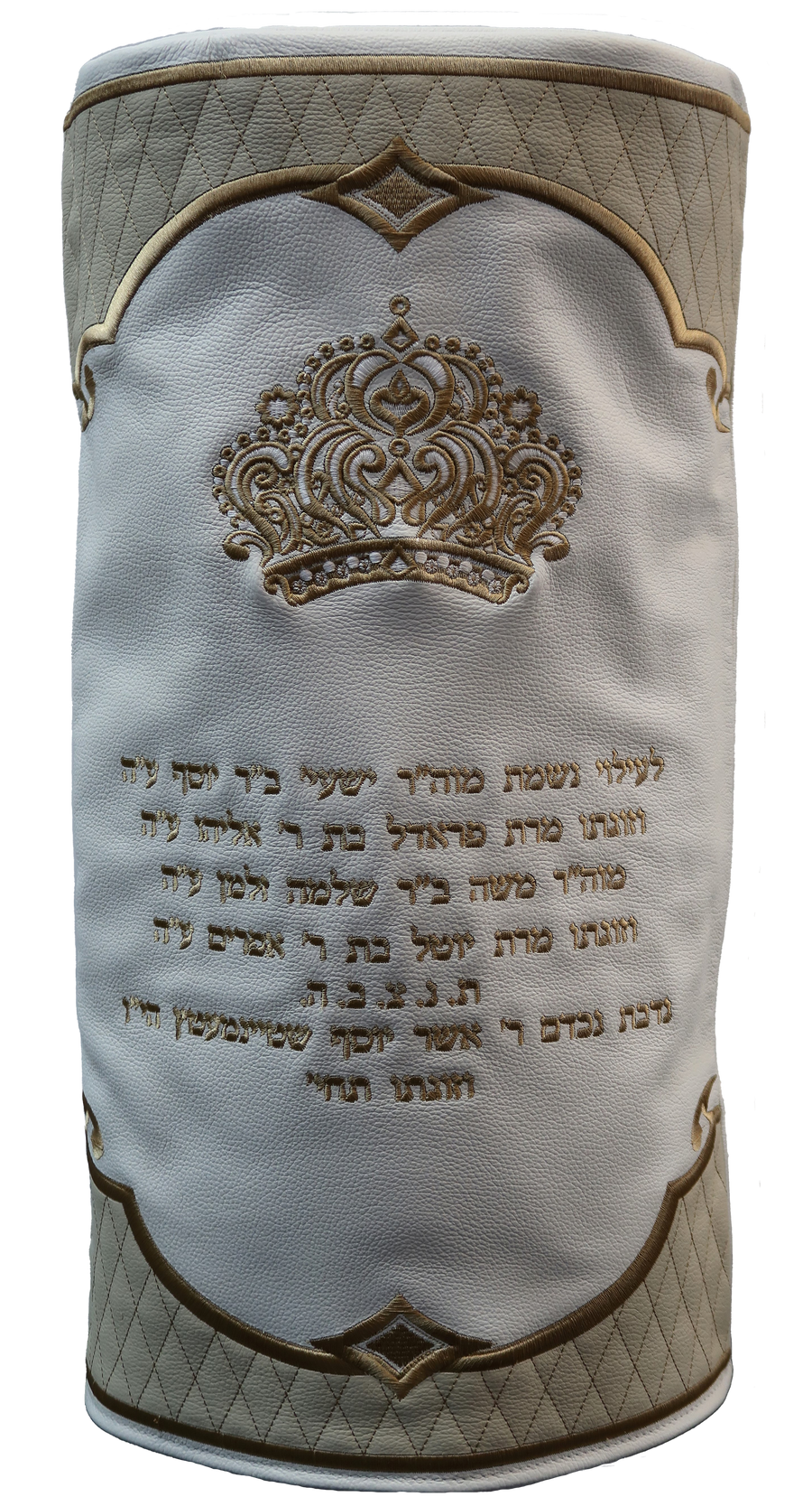 Personalization preview — Velvet Torah Mantel — Crown Design, Exclusive Collection