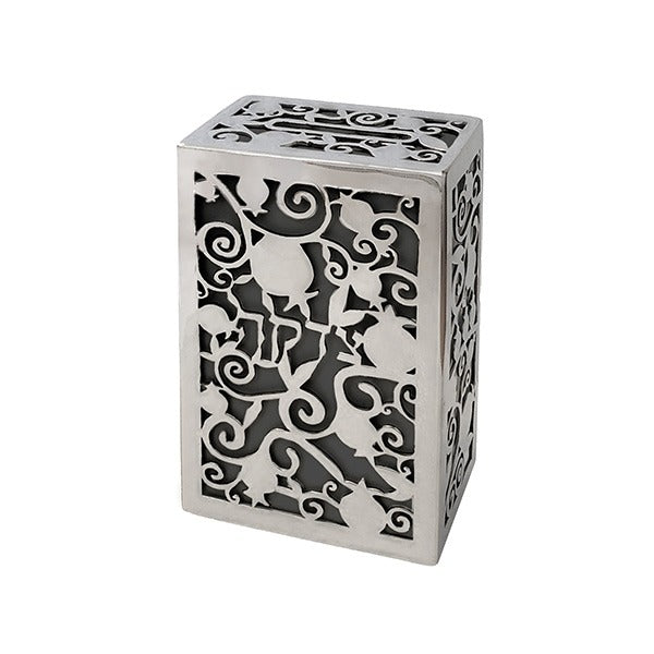 Emanuel Metal Tzedakah Box Cutout-Gray