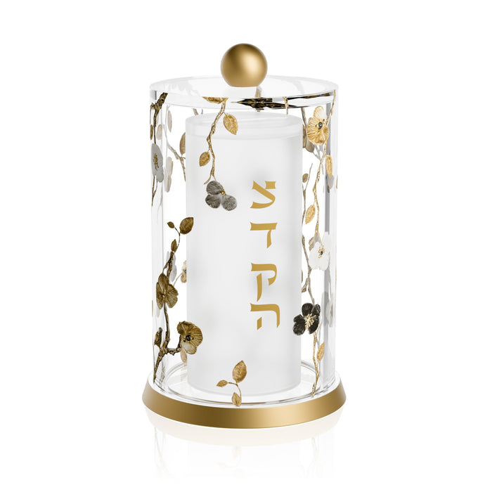 Ornate Garden Tzedakah Box — Shabbos, Acrylic | Judaica Square Lakewood