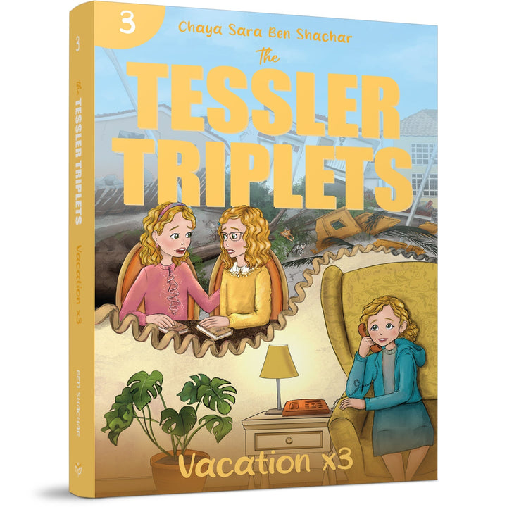 Front cover, volume 3 of three triplet sisters on vacation — The Tessler Triplets: Vacation x3