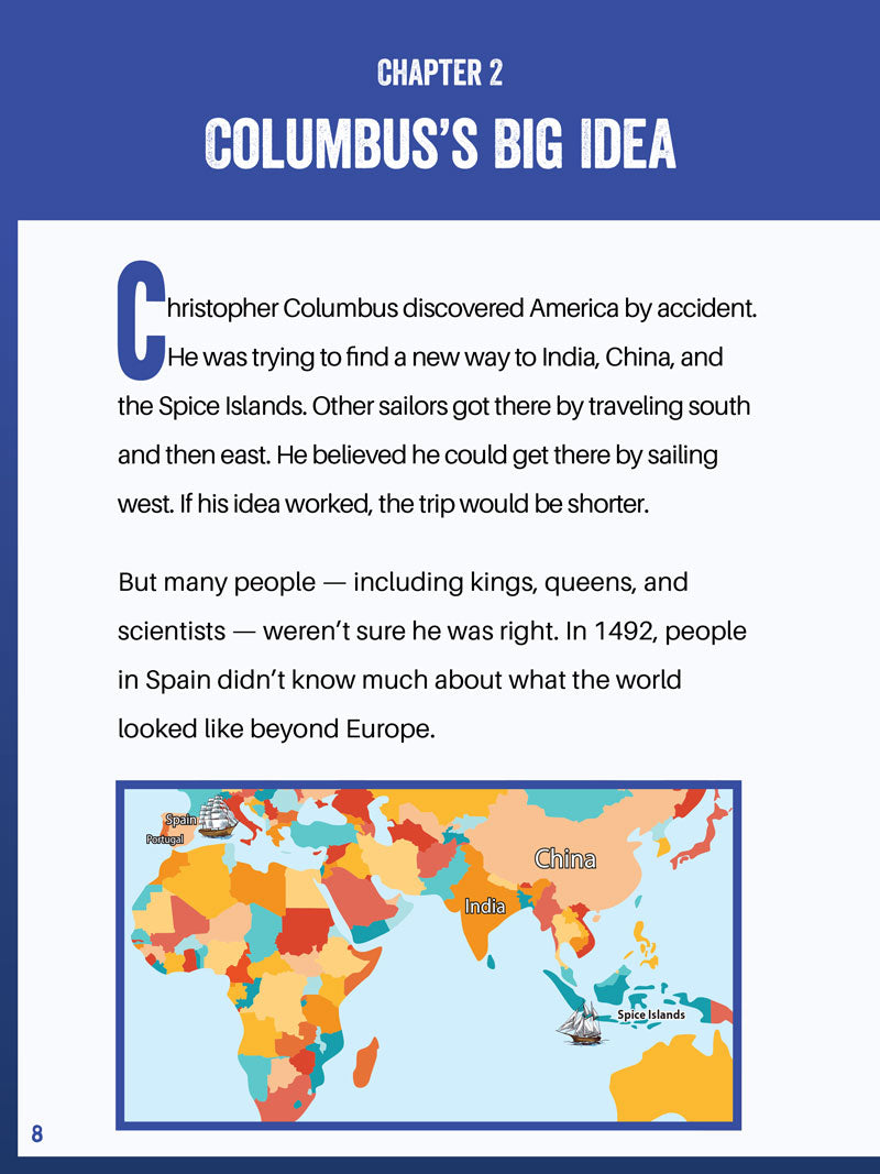Chapter 2 opening page, "Columbus's Big Idea" — Columbus seeks a new route to India