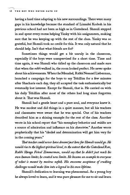 The Boy Who Never Gave Up by Moshe Hillel Shepherd — Judaica Press (image 9)