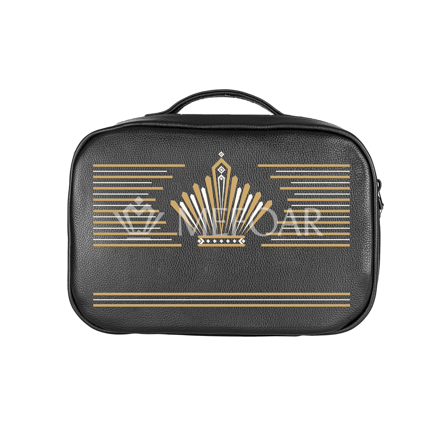 Traveling Tallis Bag Black and Navy Leather Design #494 - Tallis Bags view 2 | Judaica Square Lakewood