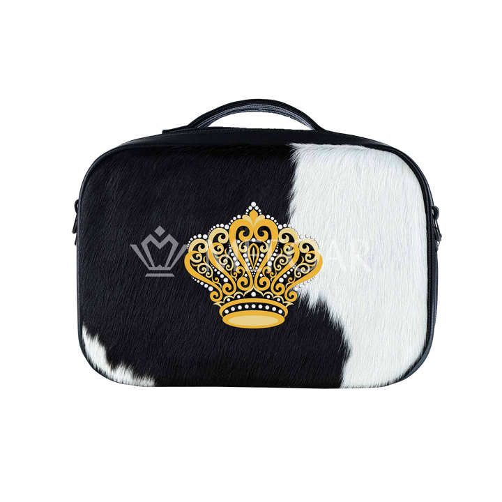 Traveling Tallis Bag Black and White Fur Crown 824 - Tallis Bags
