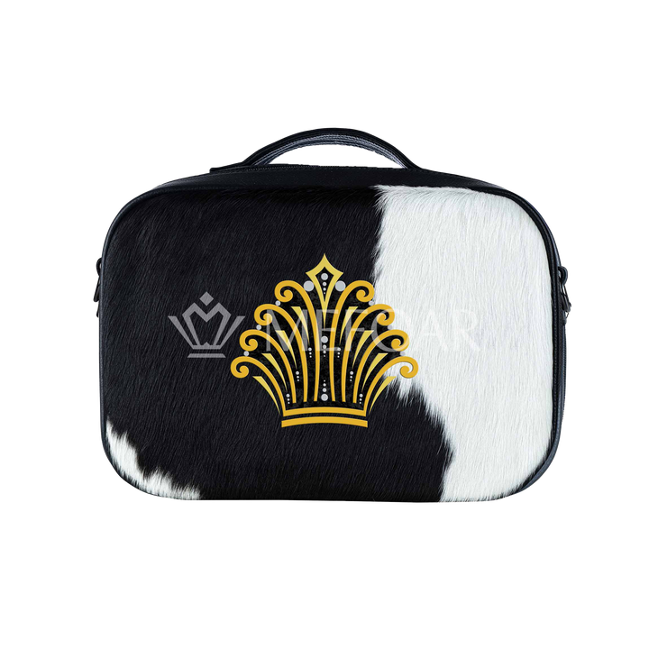 Traveling Tallis Bag Black and White Fur Crown 833 - Tallis Bags