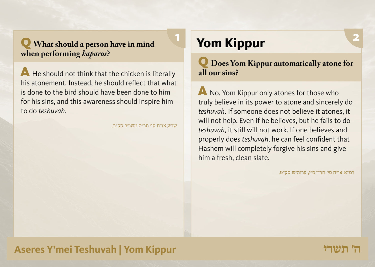 2 Halachos a Day Calendar — inside spread 5 | Judaica Square Lakewood