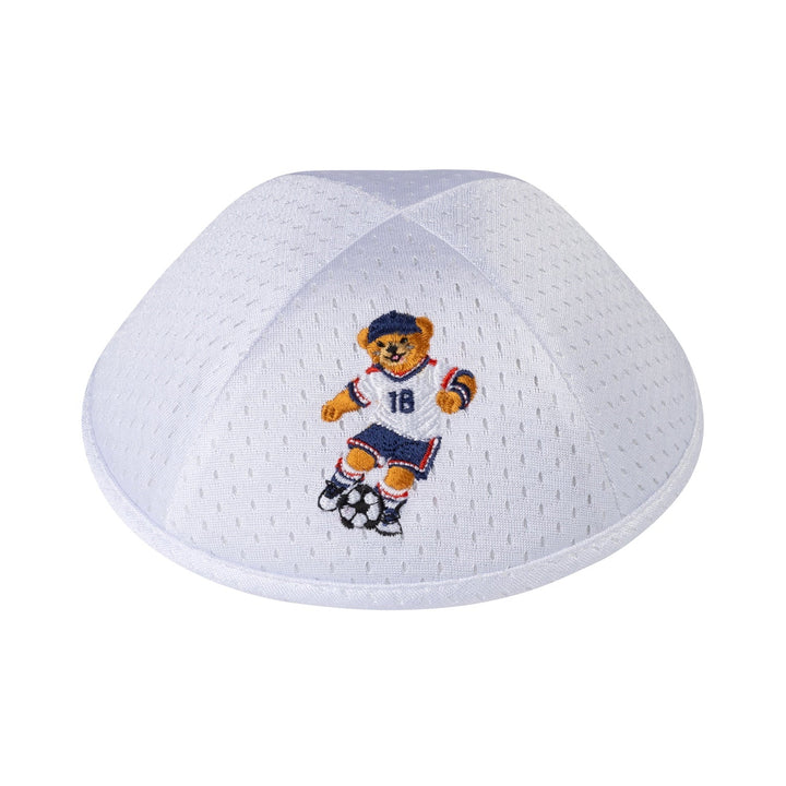 Soccer Dov Bear Kippah – Mesh Yarmulke