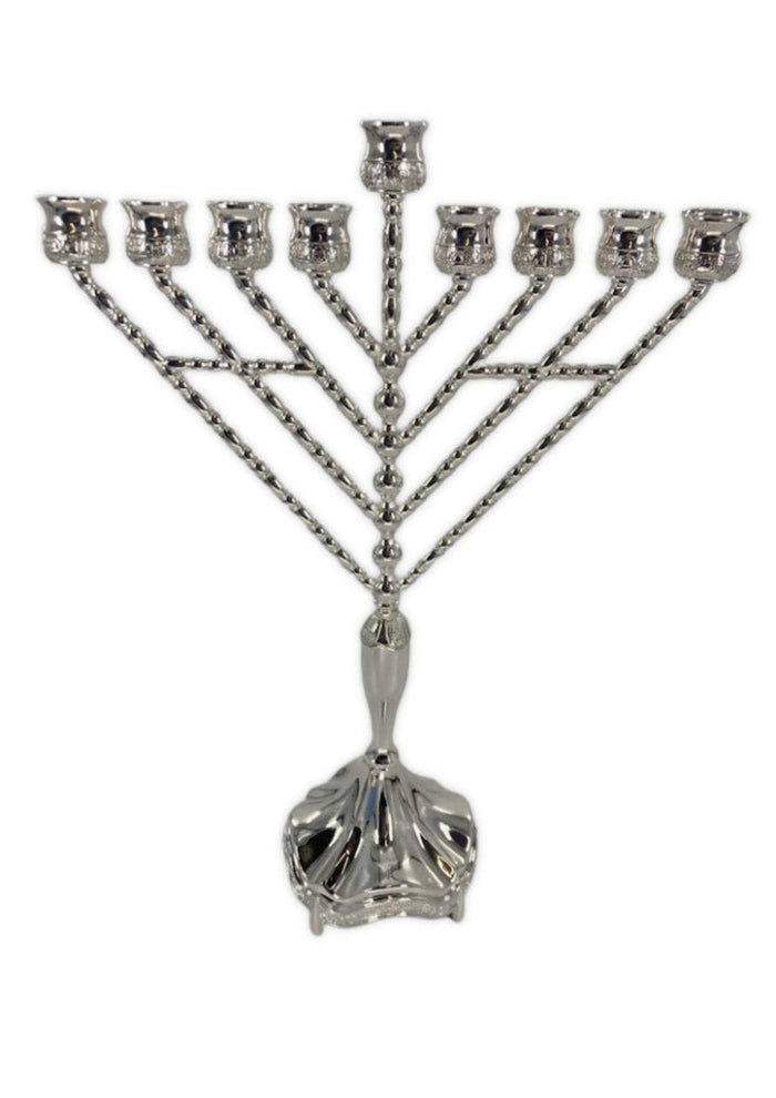 Silverplated Chabad Menorah-- 19" (M-X2193)
