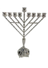 Silverplated Chabad Menorah-- 19" (M-X2193)
