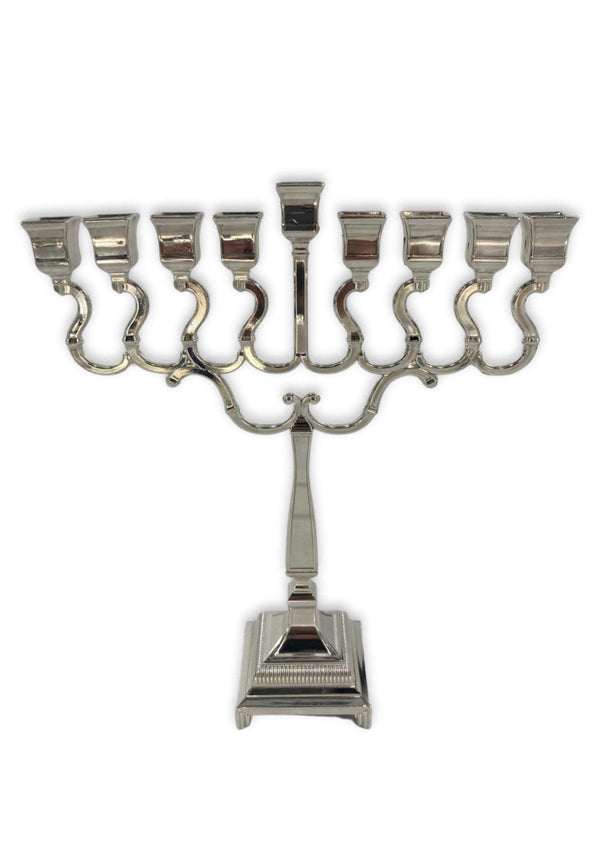Silverplated Menorah for Candles Square Design-9" (M-X5265K)