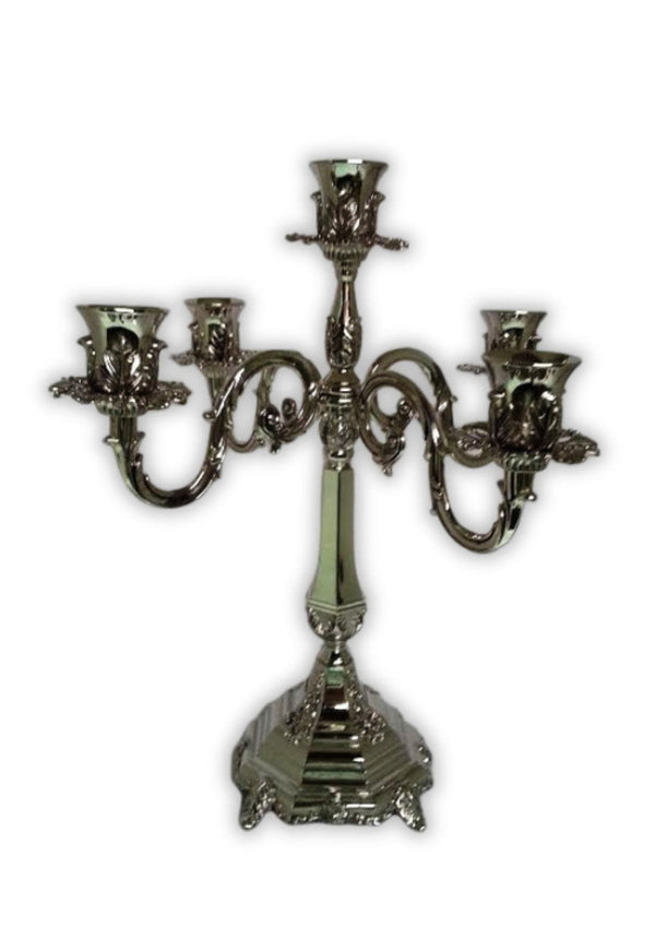 5 Branch Nickel plated candlesticks (CS-701505)