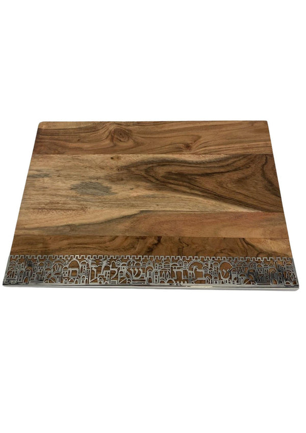 Emanuel Wood Challah Board-Lace Bottom (EM-CBT2)