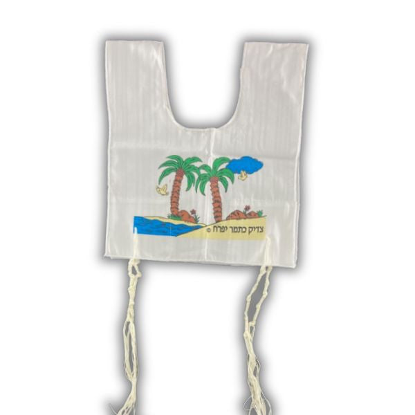 Childrens' Tzitzit Size 3 Palm Tree Design -5 Pack (TPK5PT)