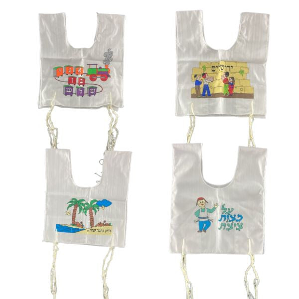 Childrens' Tzitzit Size 3 Assorted Pictures-- 10 Pack (TPK10)