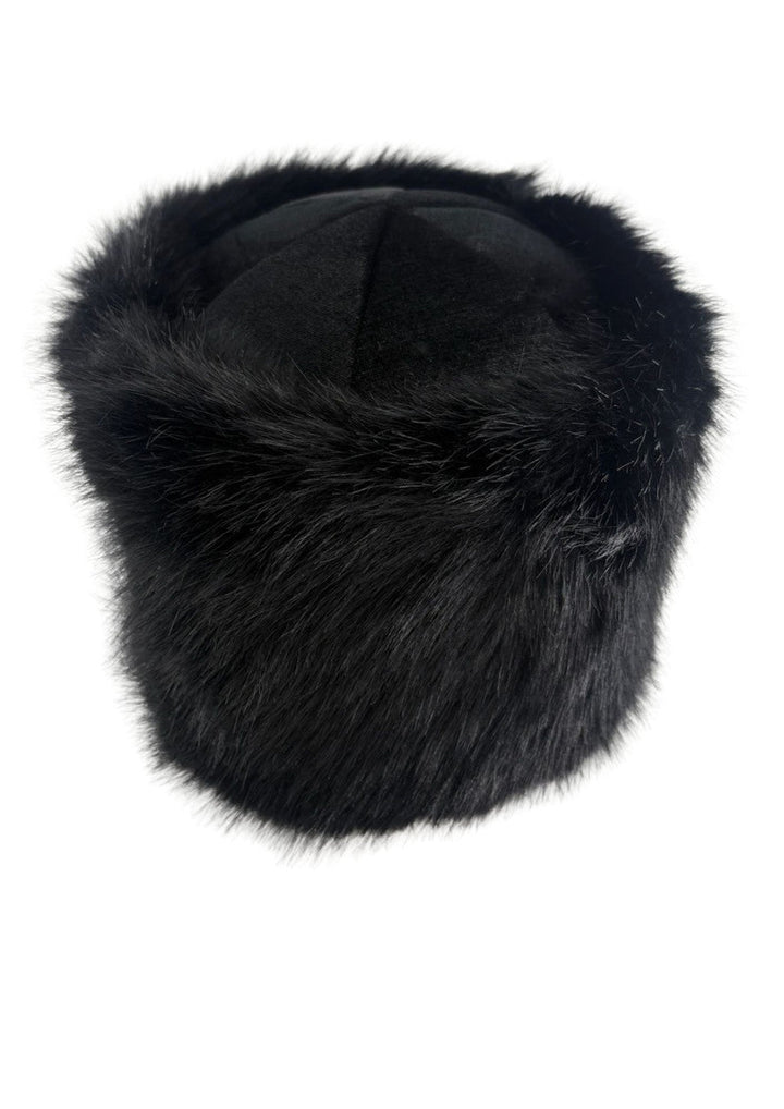 Black Extra Furry Kids Purim Shtreimel-Small