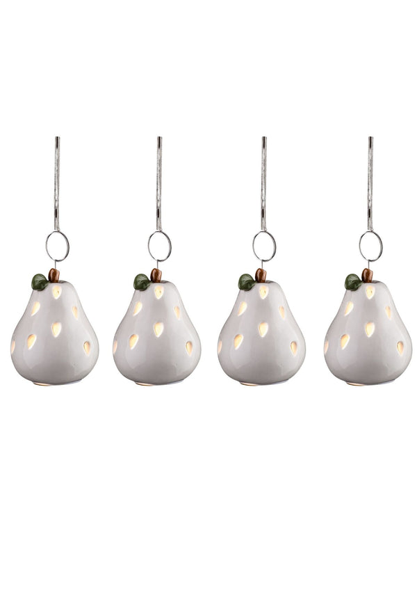 LED Ceramic Pears Set of 4 (AO-406)