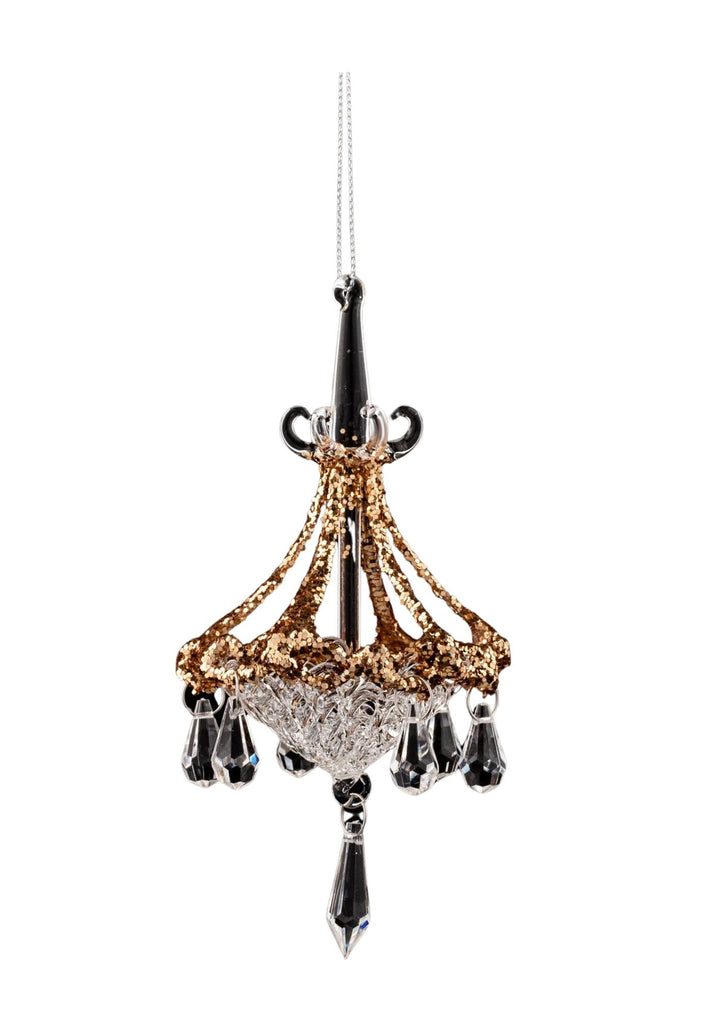 Glass Chandelier Copper Glitter 5"