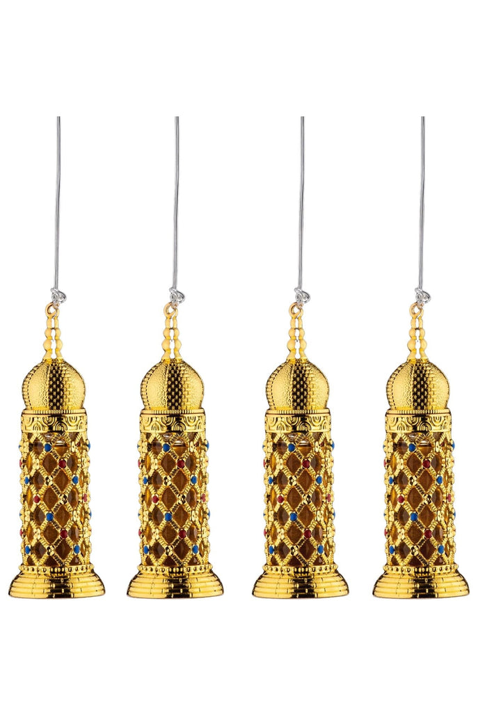Gold Filigree Fask-Set of 4-12ml 4"