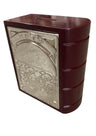 Silverplate & Wood Tzedaka Box (TZ-AVI501)
