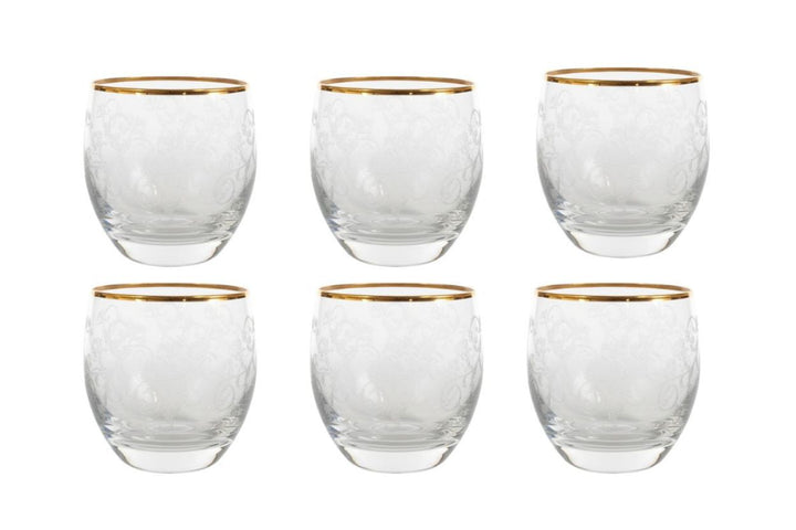 Set of 6 Glass Kiddush Cups 130ml