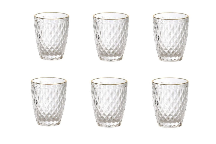 Set of 6 Glass Kiddush Cups – 250 ml