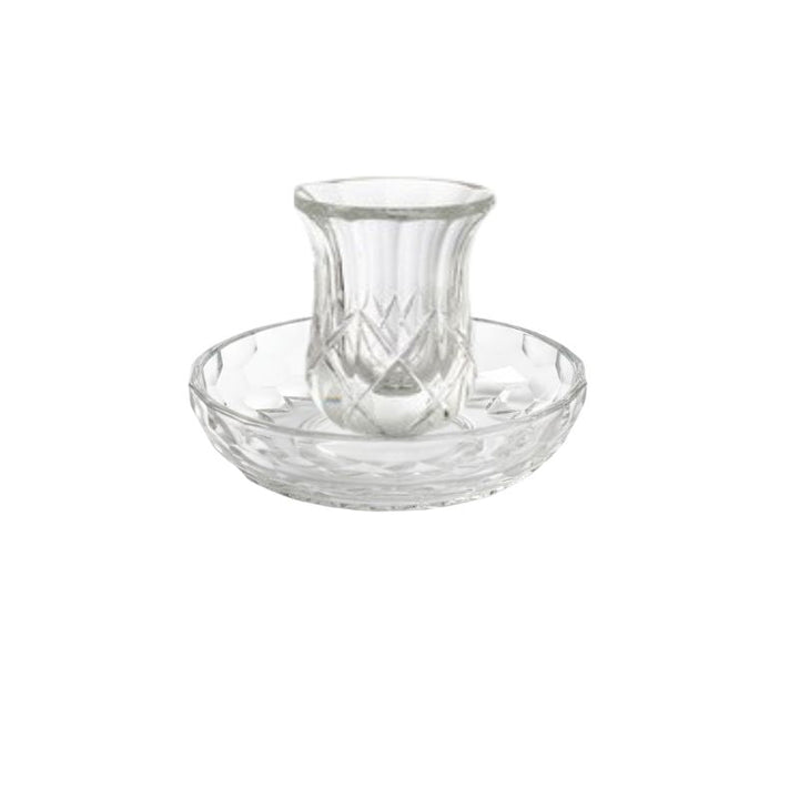 Crystal Kiddush Cup with Plate