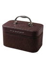 Esrog Box, Faux Leather, Dark Brown, 7.5 x 4 Inch, angled view
