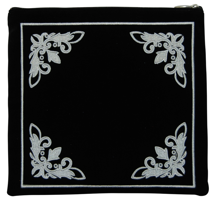 Personalization preview — Velvet Tallit & Tefillin Bag — Black Velvet