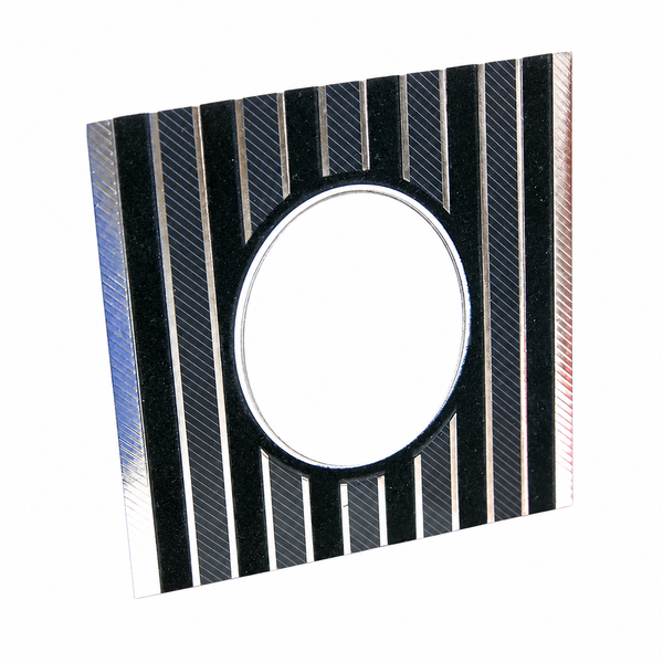 Birchas Hamazon, Black Square, Velvet Collection, Vertical Lines -3 Fold 4x4 - Benchers