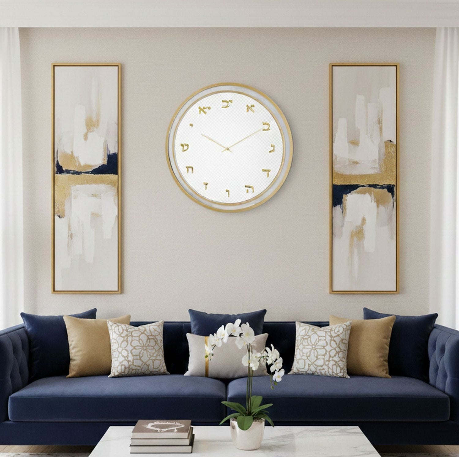 Woven Leatherite Wall Clock