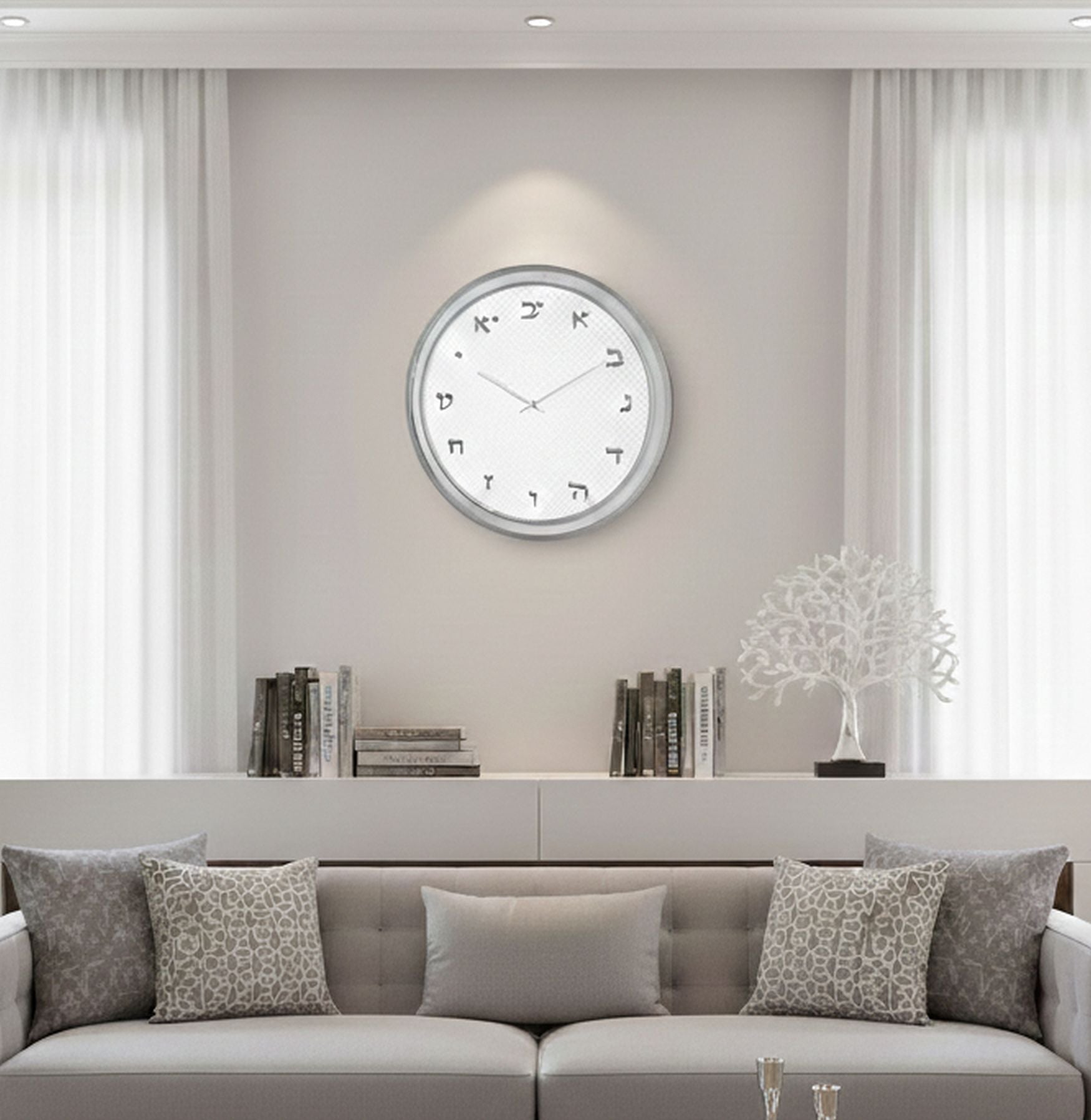 Woven Leatherite Wall Clock