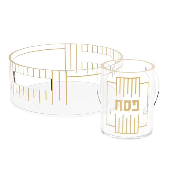 Linear Pesach Washing Cup & Bowl Set — Acrylic