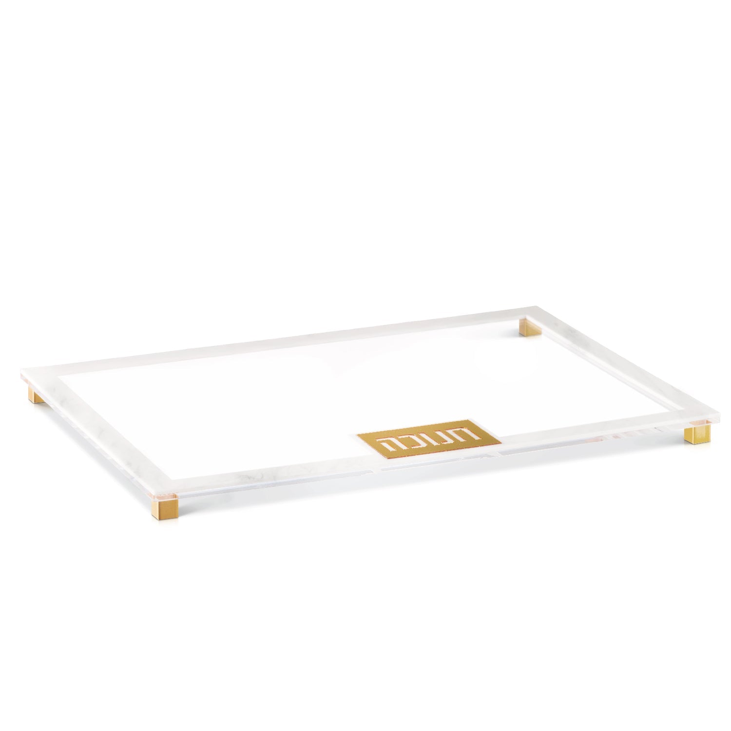 Chanukah Tray — lucite Judaica decor | Judaica Square Lakewood