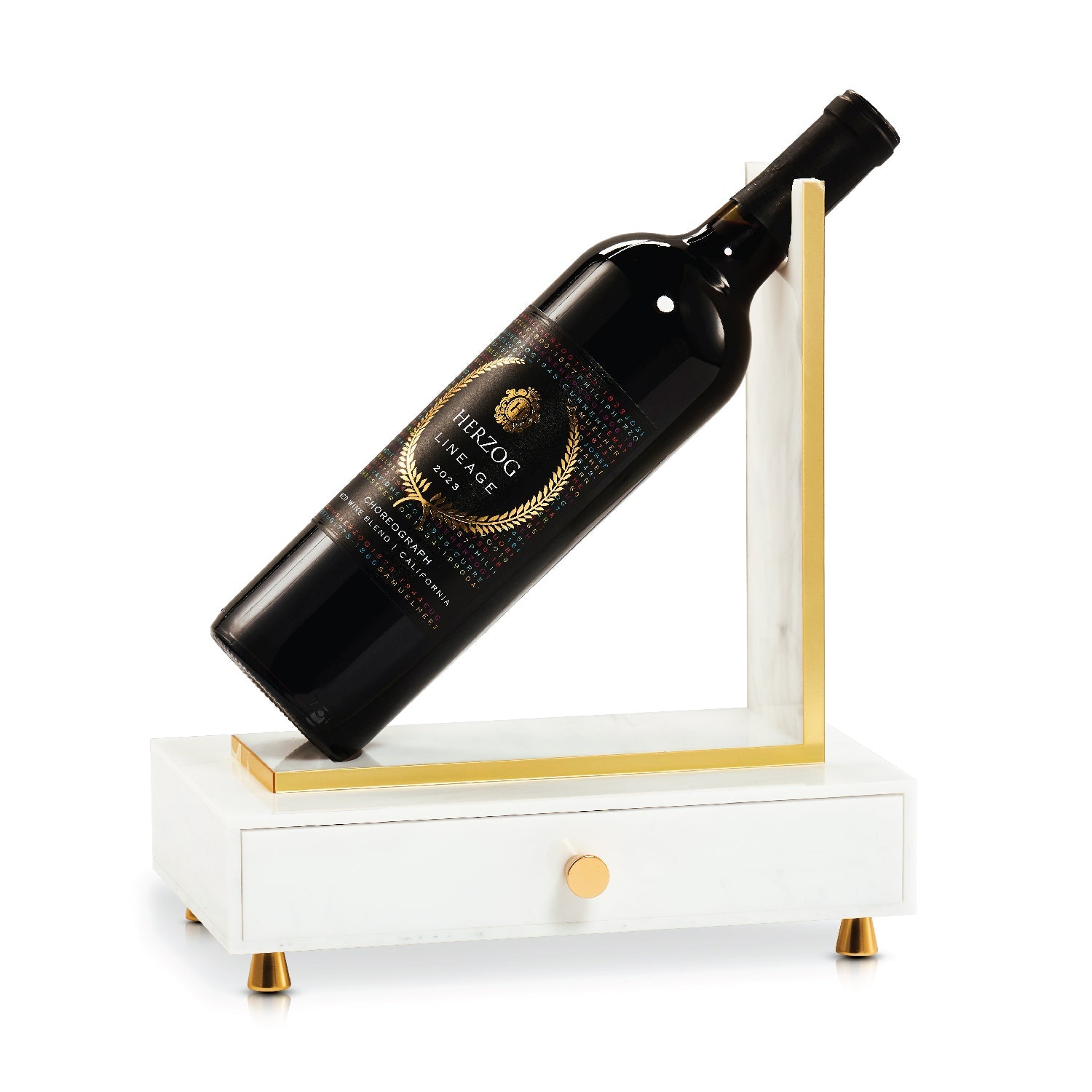 Wine Bottle Holder Set — lucite Judaica decor | Judaica Square Lakewood
