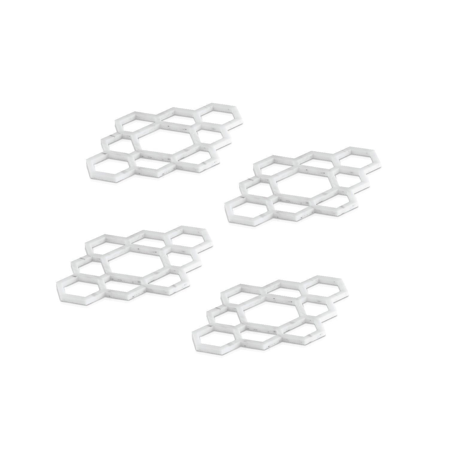 Honeycomb Napkin Rings — Set of 4 — lucite Judaica decor | Judaica Square Lakewood