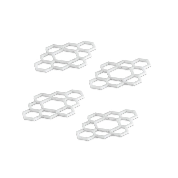 Honeycomb Napkin Rings — Set of 4 — lucite Judaica decor | Judaica Square Lakewood