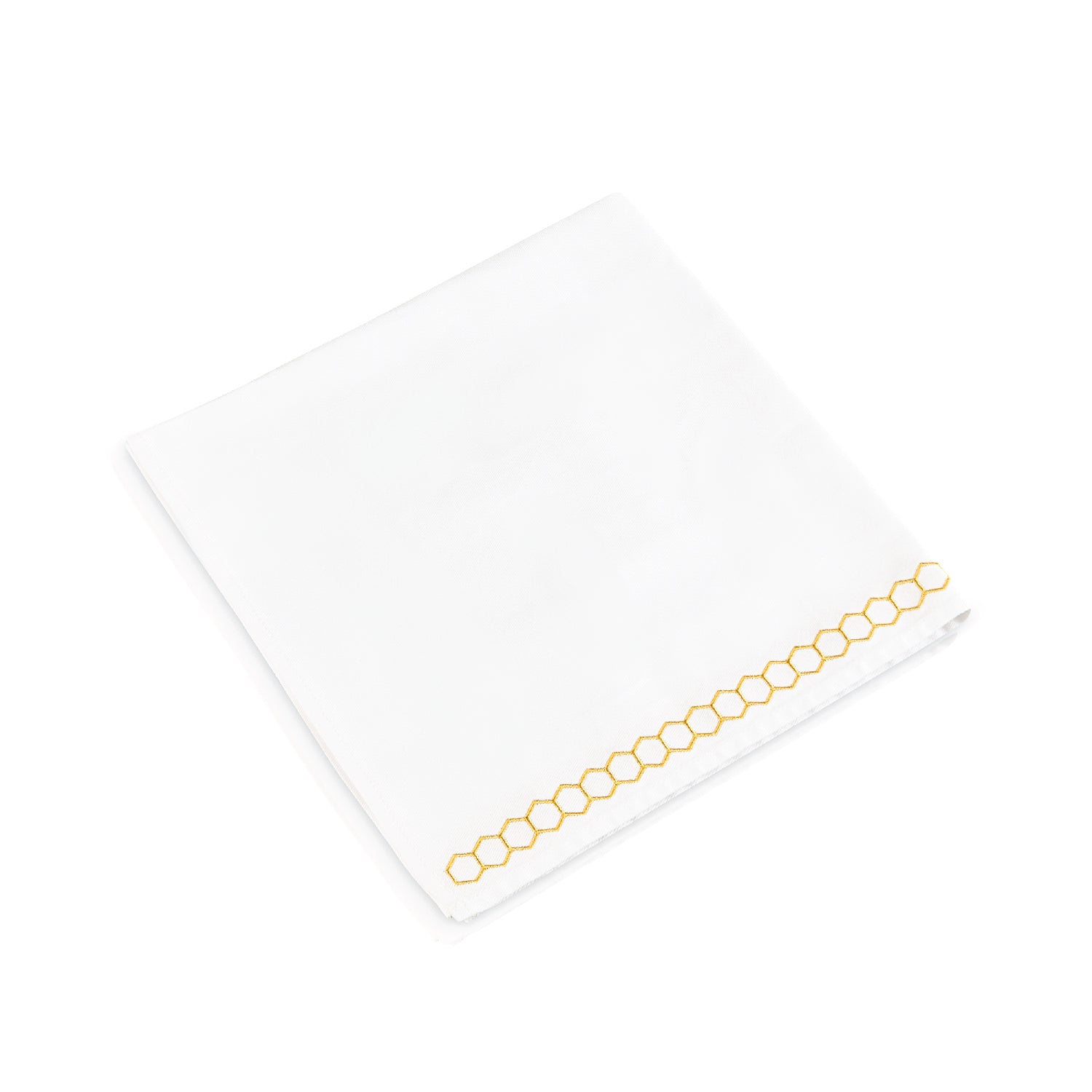 Honeycomb Cloth Napkins — Gold — Set of 4 — lucite Judaica decor | Judaica Square Lakewood