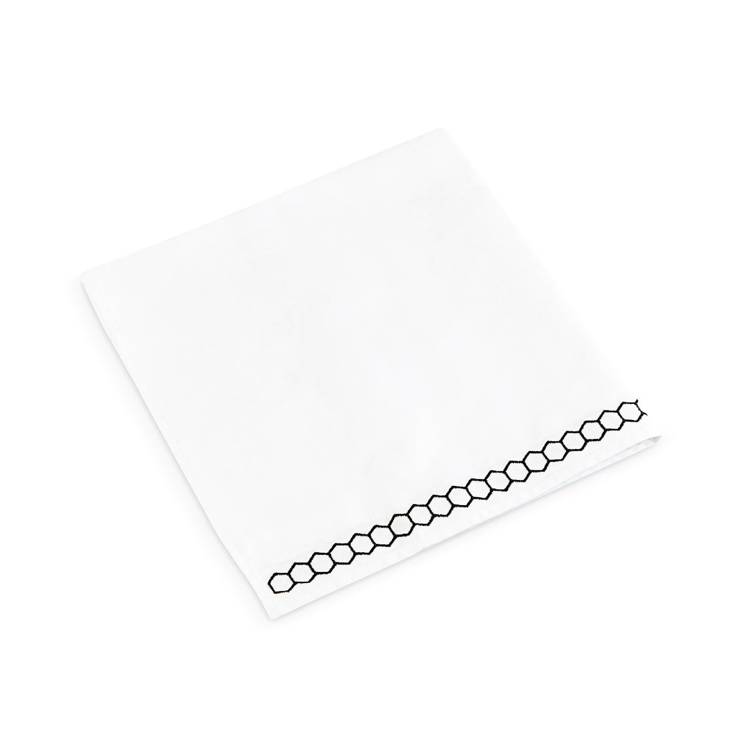 Honeycomb Cloth Napkins — Black — Set of 4 — lucite Judaica decor | Judaica Square Lakewood