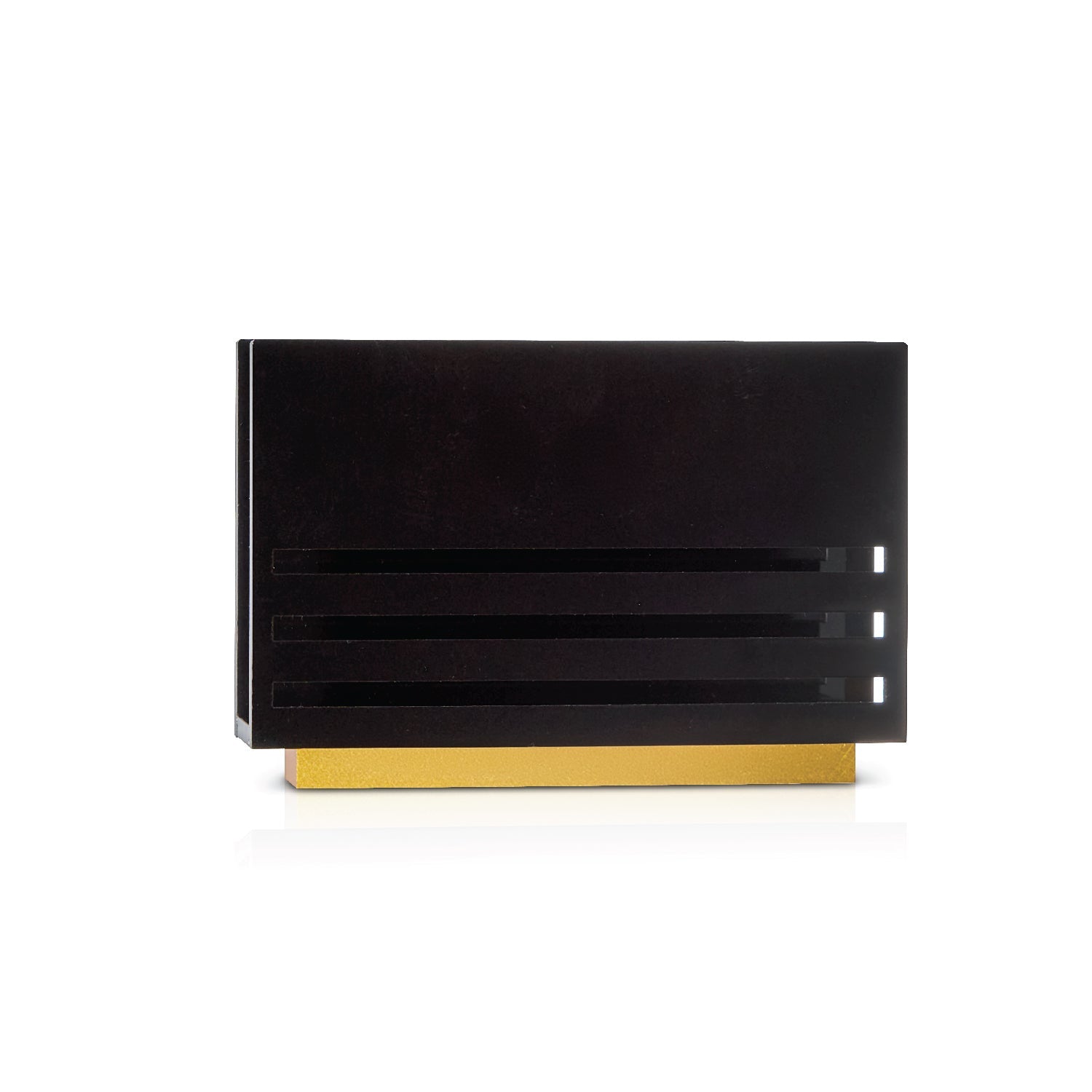 Triple Line Napkin Holder — Black Lucite — lucite Judaica decor | Judaica Square Lakewood