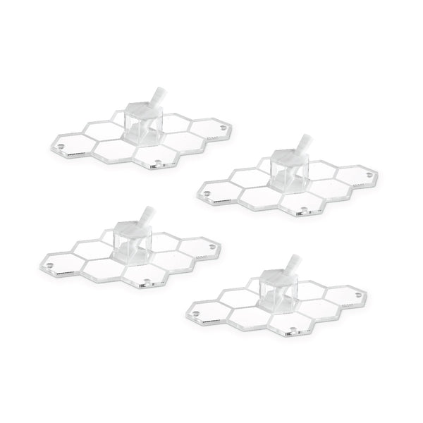 Honeycomb Personal Simanim Trays — Set of 4 — lucite Judaica decor | Judaica Square Lakewood